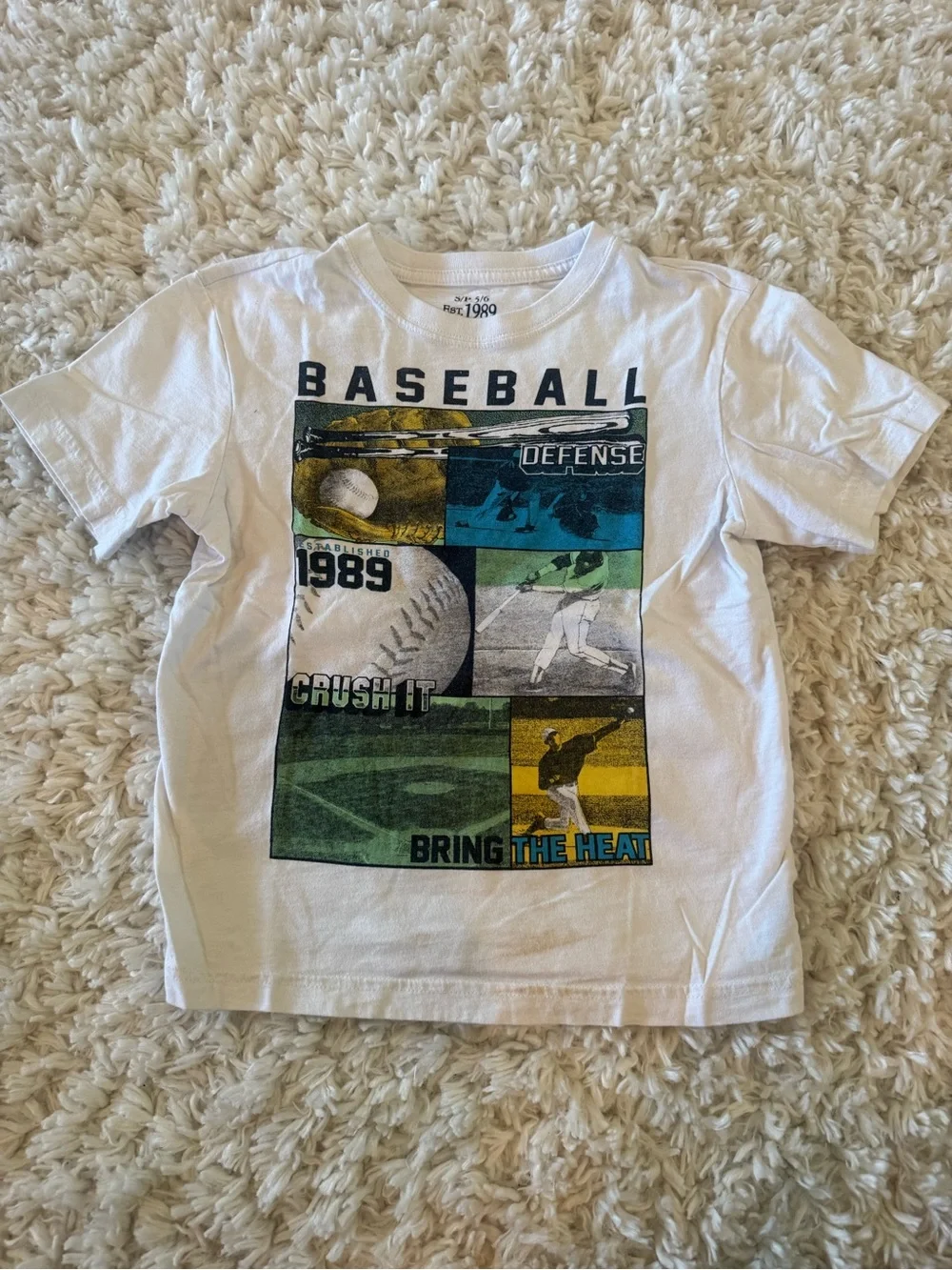 Lot of 2 Kids Anchor Gymboree Tee White, Red & Navy & Baseball T shirt Size 5